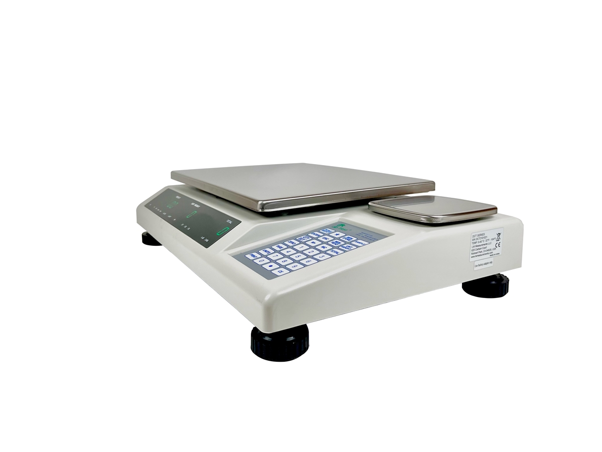 Dual platform counting scale with option to connect a 3rd platform.