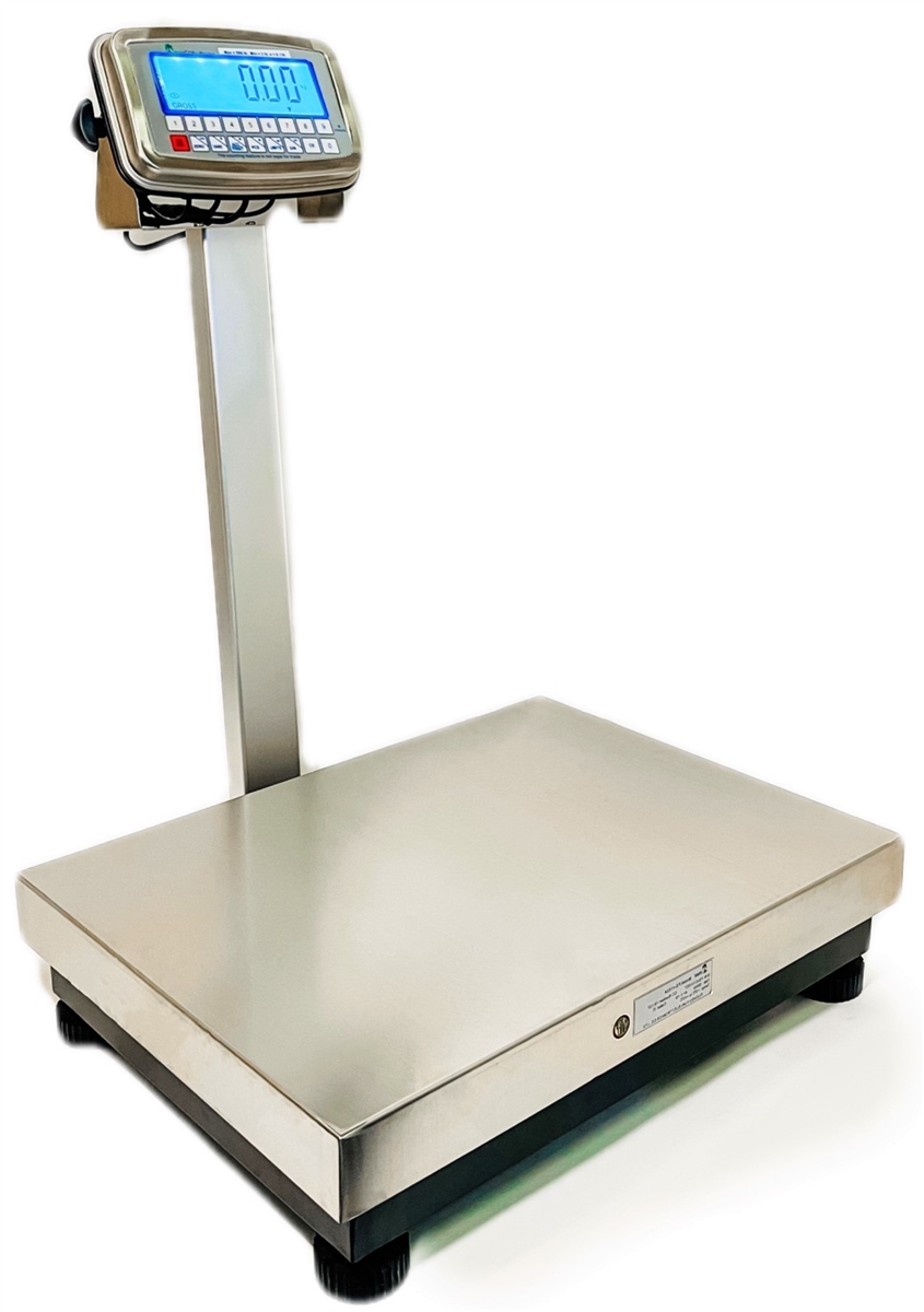 500 lb x 0.1 lb 24 x 24 Bench Scale - NTEP - Stainless Steel