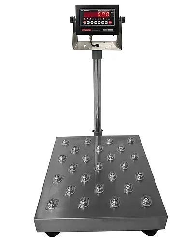500 lb x 0.1 lb 18 x 18 Bench Scale with Ball Transfer Cover - NTEP -  Splashproof