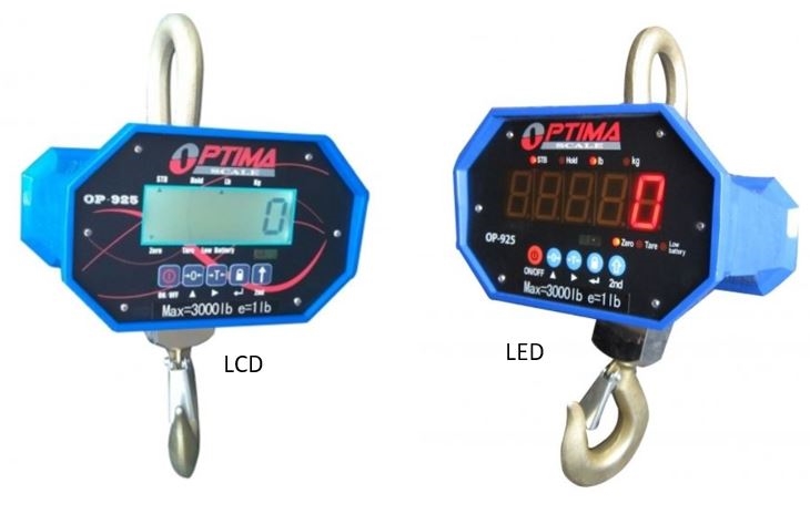Optima Scale OP-924B-500 OP-924 Crane Scale, LCD, 500 x 0.1 lbs